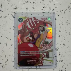 Monkey D. Luffy One Piece Round 1 US English Promo Card OP16-095 - Image 1