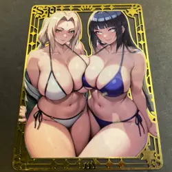 Goddess Story Gold METAL Card - Serial Number #/200! Hinata Bikini Anime Girl - Image 4