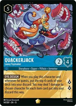 Quackerjack - Loony Toymaker 147/204 Attack of the Vine! NM Lorcana - Image 1