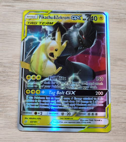 Pikachu & Zekrom GX 33/181 SM Team Up Ultra Rare Holo TAG TEAM 240 HP ENG - Image 1