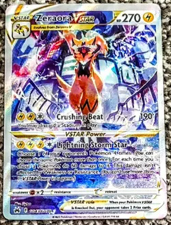 Pokemon TCG Zeraora VSTAR GG43/GG70 Crown Zenith Galarian Gallery Holo - Image 1