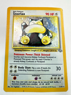 Pokemon TCG Snorlax 11/64 Jungle Holo Rare Unlimited English 90 HP Original Own - Image 1