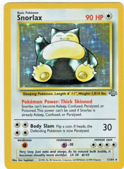 Pokemon TCG Snorlax Jungle 11/64 Holo Rare Unlimited - Image 1