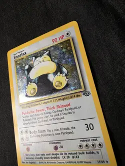 Pokemon TCG Snorlax Jungle 11/64 Holo Unlimited Holo Rare - MP/HP - Image 3