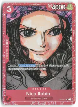 Nico Robin OP01-017 Foil ONE PIECE FILM RED Edition One Piece Card - Image 2