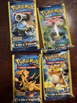 Pokemon XY Evolutions 3 Card Pack Complete Art Set Lot - Image 1