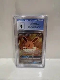 2019 POKEMON SM BLACK STAR PROMO #SM233 FULL ART/EEVEE GX CGC 9 - Image 1