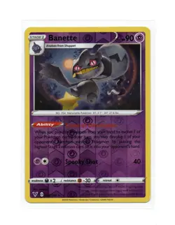 068/185 Banette Vivid Voltage Reverse Holo MINT Pokemon TCG - Image 1
