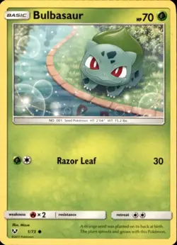 Bulbasaur 1/73 Common Shining Legends Pokemon Near Mint - Image 1