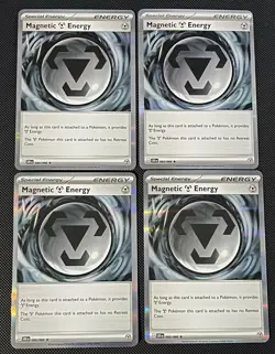 x4 Magnetic Energy 085/086 ME04 Chaos Holo Pokemon Playset 4x NM - Image 1