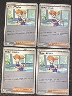 4x Misty's Vitality 080/084 Uncommon ME: Pitch Black Reverse Holo Playset X4 NM - Image 1