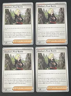 4x Gladion's Final Battle 075/084 ME: Pitch Black Pokemon Playset X4 NM - Image 1