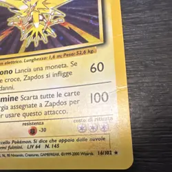 Wizards of the Coast Zapdos Base Set 16/102 Holo Rare Italian 1999 90 HP - Image 2