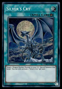 SILVER'S CRY - LCKC-EN034 Secret Rare Legendary Collection Kaiba Yu-Gi-Oh NM - Image 1