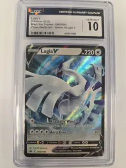 Pokemon TCG Lugia V SWSH301 Sword & Shield SWSH Black Star Promo Holo Card NM - Image 1