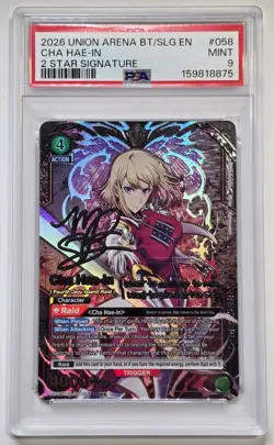 Cha Hae-in SR 2 Star (058) Union Arena UE17BT Solo Leveling English PSA 9 - Image 1