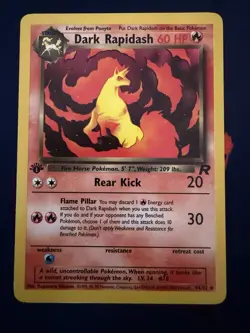 Pokemon TCG Cards 1st Edition Dark Rapidash 44/82 Team Rocket Uncommon NM - Image 1