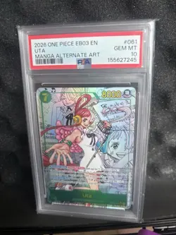PSA 10 Uta EB03-061 Manga Alt Art Comic Parallel Heroines edition ONE PIECE Card - Image 1