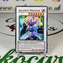 Arcanite Magician CRMS-EN043 Super Rare Unlimited Edition YuGiOh Card Light Play - Image 1