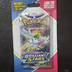 Pokemon TCG Brilliant Stars Booster Pack 10 Cards English Shaymin Foil 2022 - Image 1
