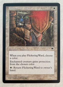 1x Flickering Ward Tempest MTG Magic the Gathering LP/NM - Image 1