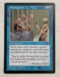 1x Propaganda Tempest MTG Magic the Gathering LP/NM - Image 1