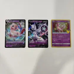 Pokemon Card Mew + Mewtwo JP 3 Card Bundle - Image 1