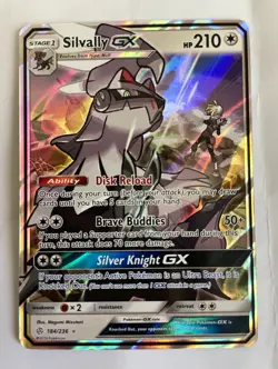 The Pokemon Company Silvally GX 210 HP Ultra Rare Full Art Holo 184/236 Eng 2019 - Image 1
