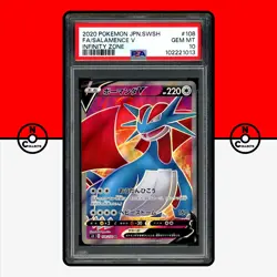 Pokemon PSA 10 Salamence V SR 108/100 S3 Infinity Zone Japanese - Image 1