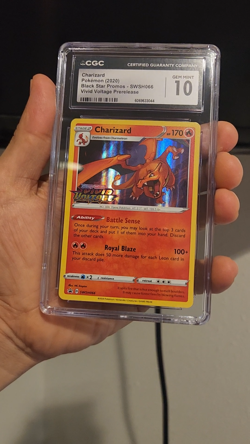 2020 Pokemon Charizard SWSH066 CGC 10 Gem Mint Vivid Voltage Prerelease - Image 2