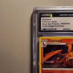 2020 Pokemon Charizard SWSH066 CGC 10 Gem Mint Vivid Voltage Prerelease - Image 5