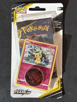 Pokemon TCG Sun & Moon Team Up Checklane Blister Mimikyu Promo - Image 1