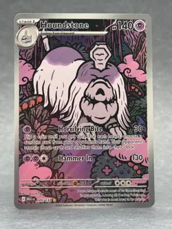 Pokemon - 145/132 Houndstone ME01 Mega Evolution Illustration Rare Holo NM TCG - Image 1