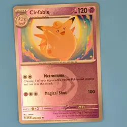 CLEFABLE (ENERGY SYMBOL PATTERN) 075/217 ASCENDED HEROES POKEMON REVERSE HOLO NM - Image 1