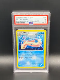 2012 Pokemon B&W Milotic Holo Dragons Exalted-Cosmos 28/124 PSA Excellent 5 - Image 1