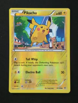 Pikachu 20/108 XY - Roaring Skies Pokemon MP Reverse Holo - Image 1
