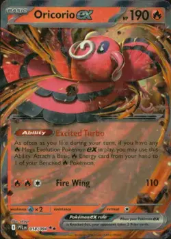 Oricorio ex 018/094 Double Rare Phantasmal Flames Pokemon NM - Image 1