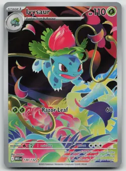 Pokemon TCG Ivysaur 134/132 Mega Evolution Illustration Rare NM - Image 1