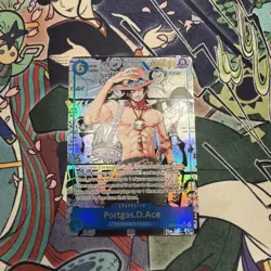 Portgas D Ace OP13-119 SEC Manga Super Alt Art Carrying on His Will One Piece NM - Image 1