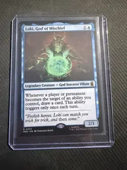 ~ Loki, God of Mischief ~ NM ~ Marvel Super Heroes ~ MTG ~ - Image 1
