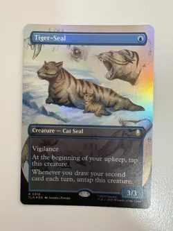 Tiger-Seal Foil Showcase Borderless MTG Magic the Gathering Card NM Mint TLA - Image 1
