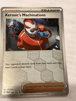 Pokemon Card: NM Xerosic's Machinations Reverse Holo 64/64 SV Shrouded Fable - Image 1
