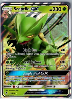 Sceptile GX 22/214 SM - Lost Thunder - Pokemon Card - NM - Image 1
