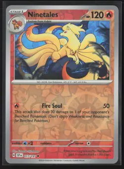 Ninetales Uncommon SV08: Surging Sparks 017/191 NM Pokemon Card Reverse Holo - Image 1