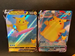 Pokemon Card TCG - Surfing Pikachu V & VMAX Ultra Rare Celebrations Near Mint - Image 5