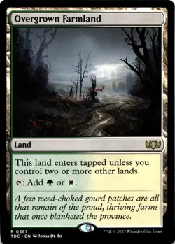 MTG Overgrown Farmland NON-FOIL NM 381 Commander: Tarkir: Dragonstorm - Image 1