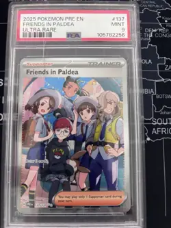 Pokemon Prismatic Evolutions Friends In Paldea 137/131 - Ultra Rare DAMAGED SLAB - Image 1
