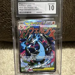 Pokemon TCG Black Star Promos Mega Charizard X ex #023 Holo CGC 10 2025 - Image 1