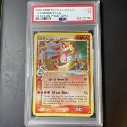 Pokemon Gyarados Gold Star Holon Phantoms 2006 Card 102/110 PSA 1 - Image 1
