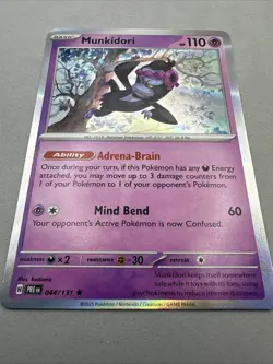 Pokemon TCG * SV Prismatic Evolutions * 044/131 Munkidori Rare Holo * FRESH PK - Image 3